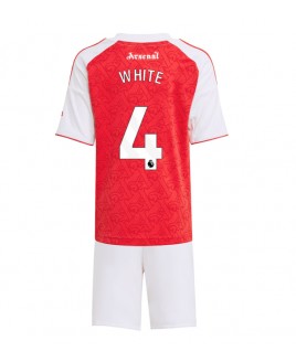 Günstige Arsenal Ben White #4 Heimtrikotsatz Kinder 2025-26 Kurzarm (+ Kurze Hosen)